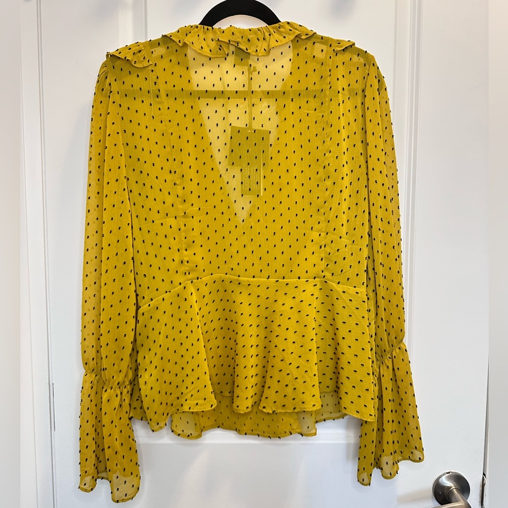 Dijon Ruffle Blouse with Dotted Pattern - Picture 4 of 4